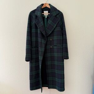 ❗️SOLD❗️Avec Les Filles Tartan Coat in Blackwatch Tartan Plaid